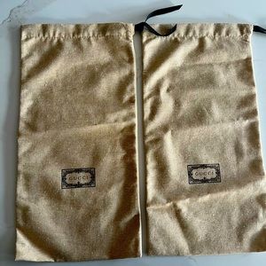 Gucci, authentic, dust bags, two can be used for shoes or bags, new